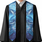 New Zealand Humpback Whale Matariki Graduation Stole Maori New Year Taniko Niho Taniwha