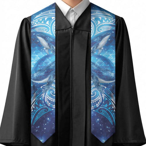 New Zealand Humpback Whale Matariki Graduation Stole Maori New Year Taniko Niho Taniwha