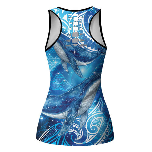 New Zealand Humpback Whale Matariki Hollow Tank Top Maori New Year Taniko Niho Taniwha