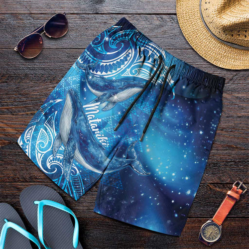 New Zealand Humpback Whale Matariki Shorts for Men Maori New Year Taniko Niho Taniwha