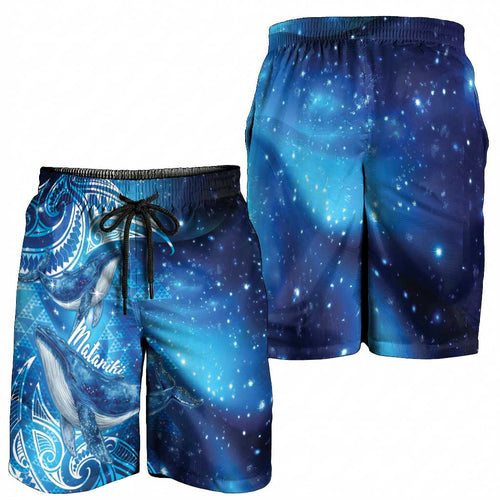 New Zealand Humpback Whale Matariki Shorts for Men Maori New Year Taniko Niho Taniwha