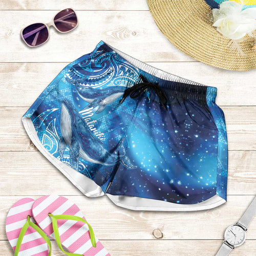 New Zealand Humpback Whale Matariki Shorts for Women Maori New Year Taniko Niho Taniwha