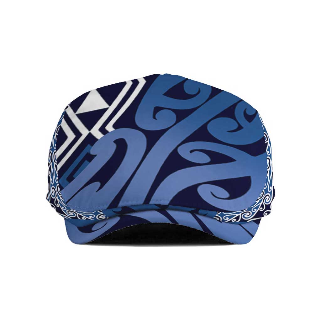 New Zealand Jeff Hat Aotearoa Kowhaiwhai Mix Taniko Art - Blue - Aussie Hoodie