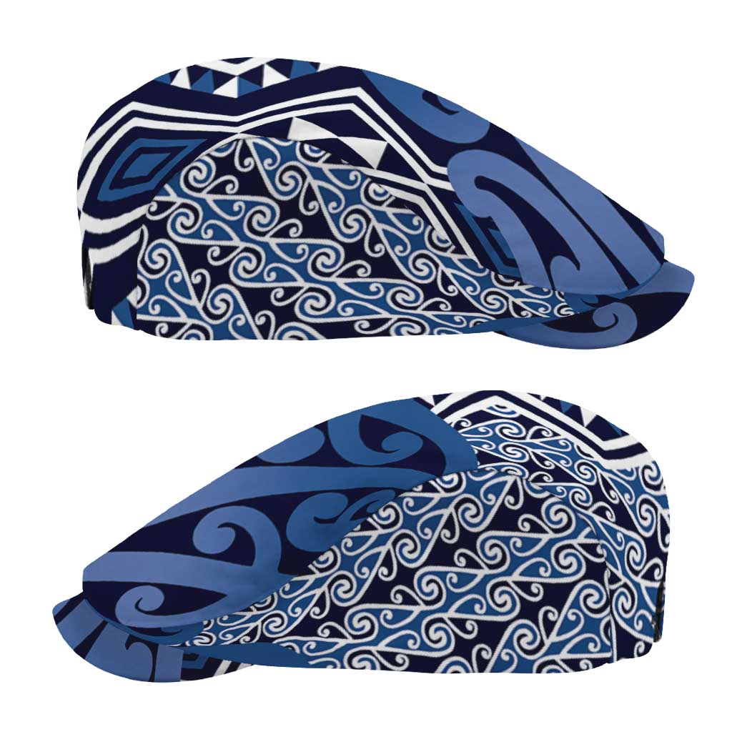 New Zealand Jeff Hat Aotearoa Kowhaiwhai Mix Taniko Art - Blue - Aussie Hoodie