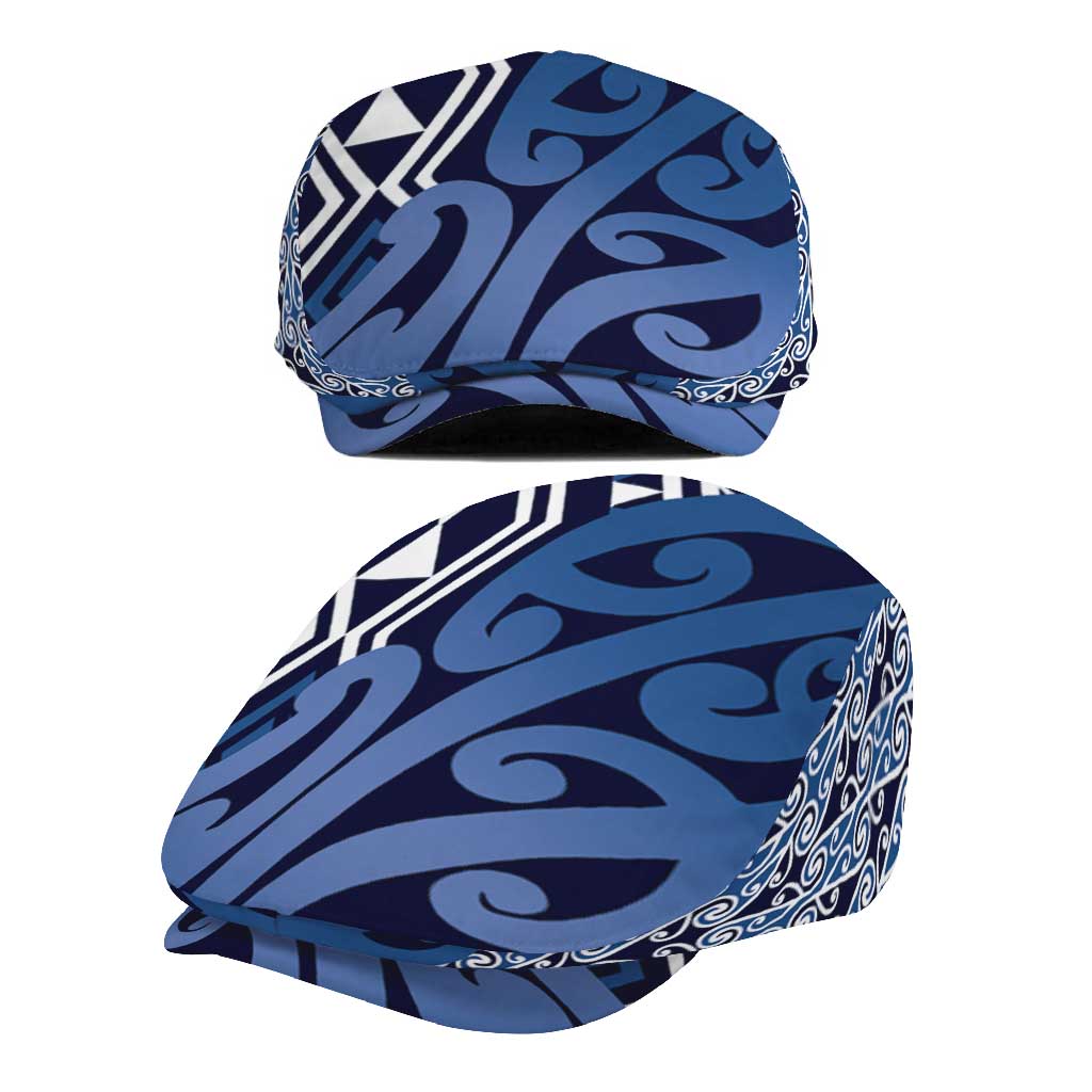 New Zealand Jeff Hat Aotearoa Kowhaiwhai Mix Taniko Art - Blue - Aussie Hoodie