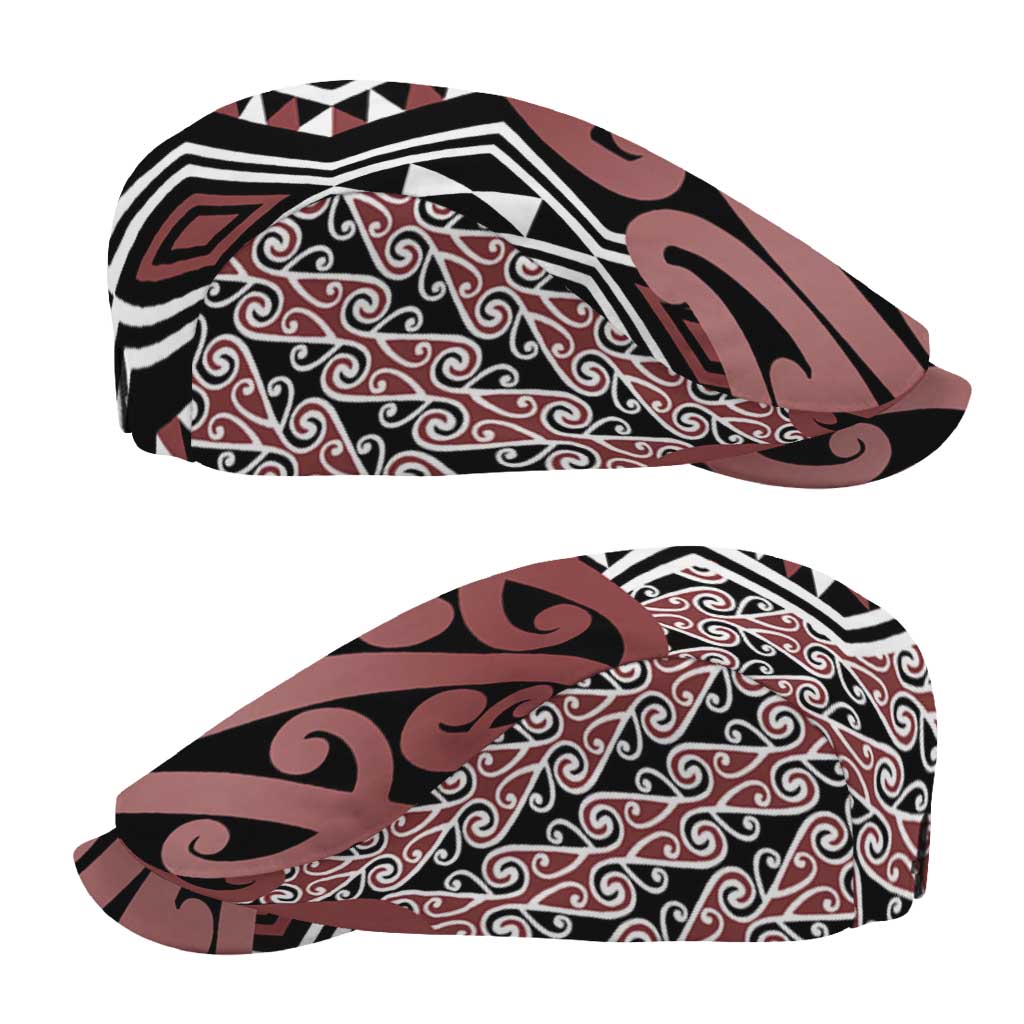 New Zealand Jeff Hat Aotearoa Kowhaiwhai Mix Taniko Art - Brown - Aussie Hoodie