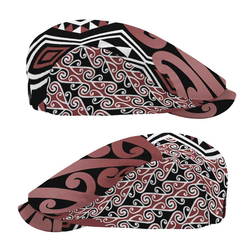 New Zealand Jeff Hat Aotearoa Kowhaiwhai Mix Taniko Art - Brown - Aussie Hoodie