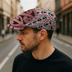 New Zealand Jeff Hat Aotearoa Kowhaiwhai Mix Taniko Art - Brown - Aussie Hoodie