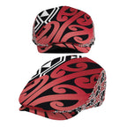 New Zealand Jeff Hat Aotearoa Kowhaiwhai Mix Taniko Art - Red - Aussie Hoodie