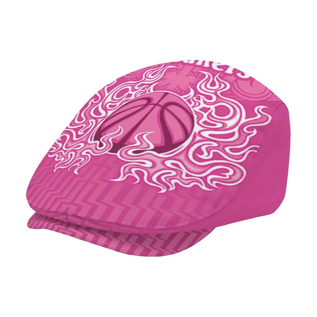 New Zealand Jeff Hat Fire Basketball Maori Tribal Pink - Aussie Hoodie