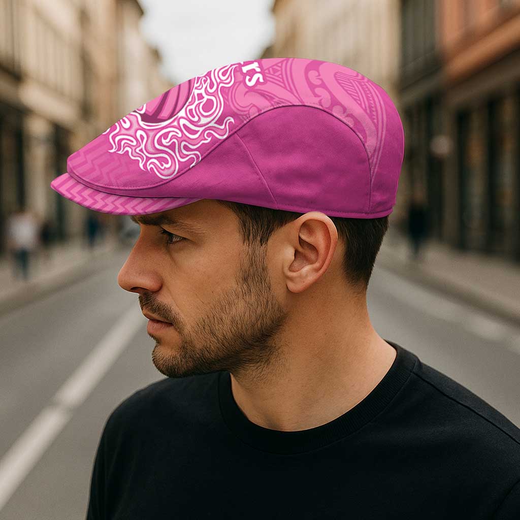 New Zealand Jeff Hat Fire Basketball Maori Tribal Pink - Aussie Hoodie
