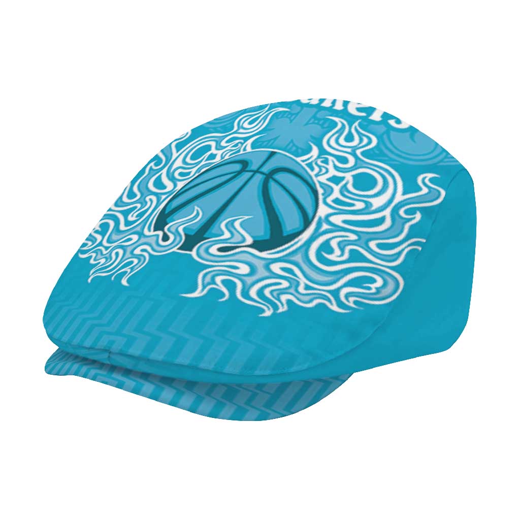 New Zealand Jeff Hat Fire Basketball Maori Tribal Sky Blue - Aussie Hoodie