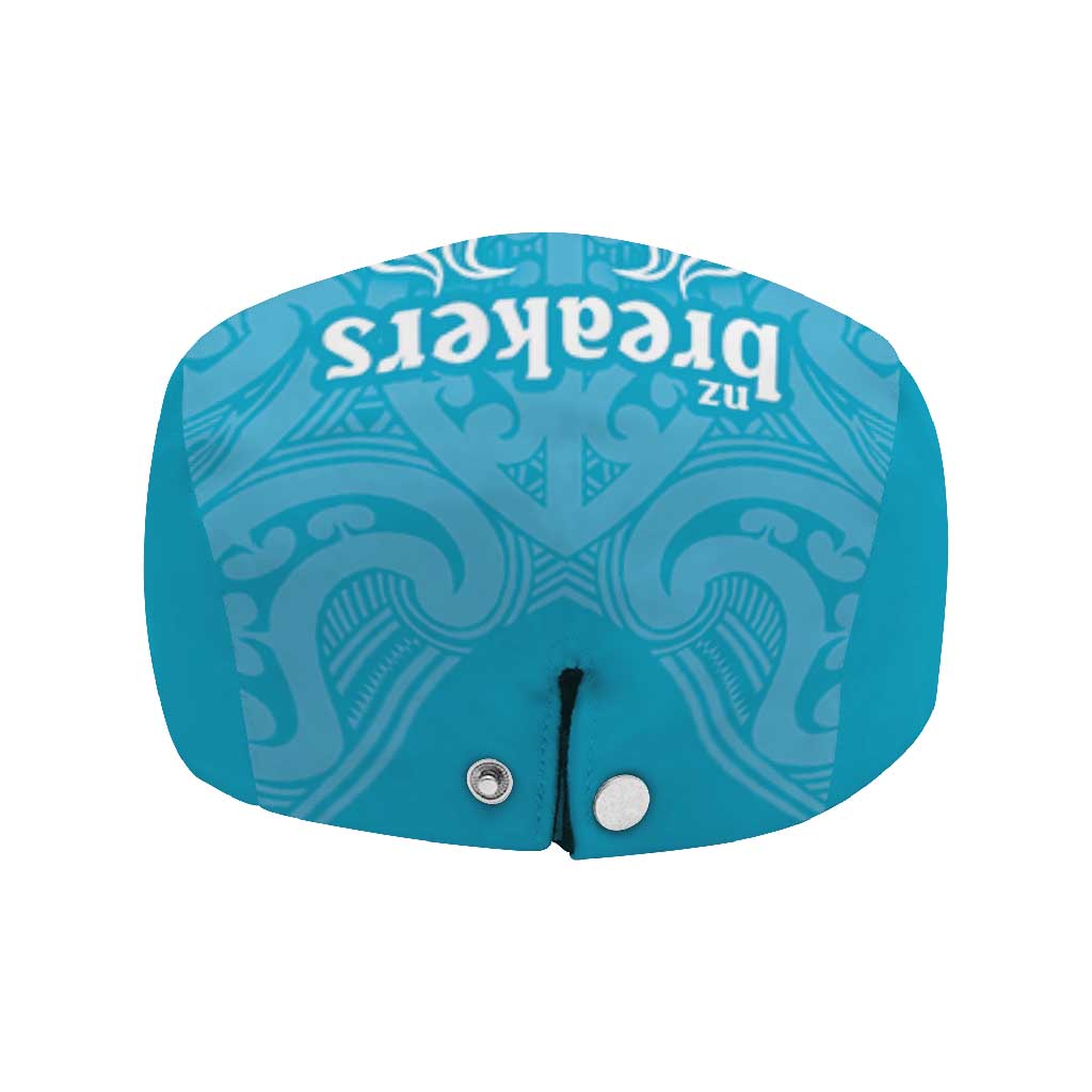 New Zealand Jeff Hat Fire Basketball Maori Tribal Sky Blue - Aussie Hoodie
