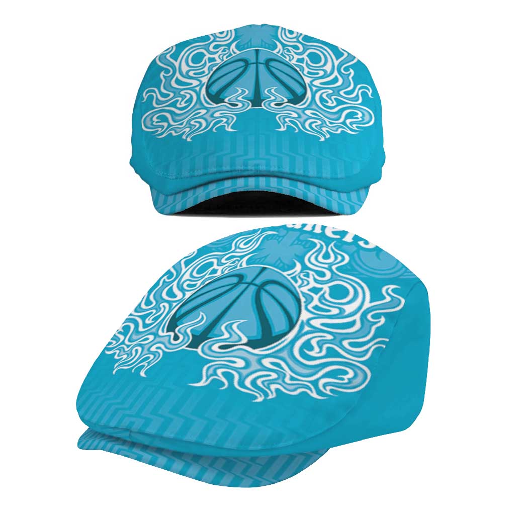New Zealand Jeff Hat Fire Basketball Maori Tribal Sky Blue - Aussie Hoodie