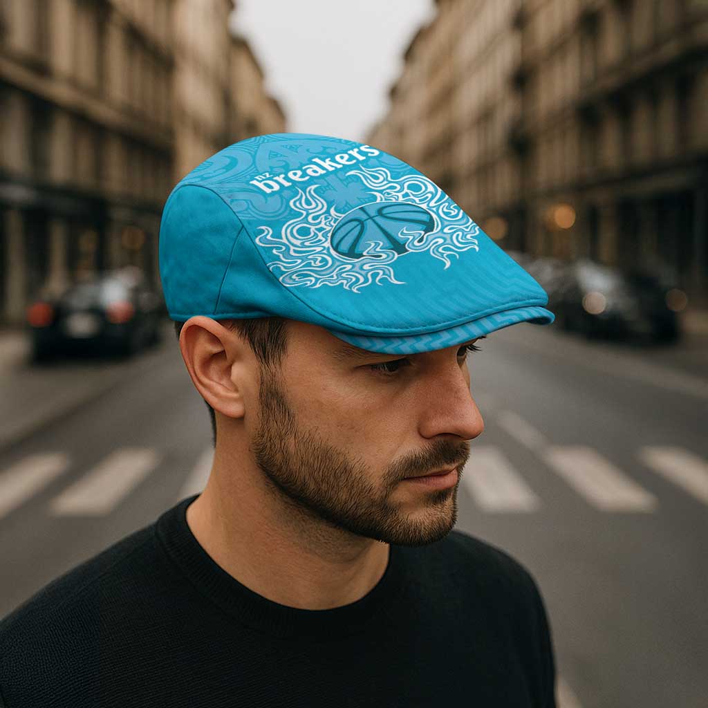 New Zealand Jeff Hat Fire Basketball Maori Tribal Sky Blue - Aussie Hoodie