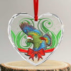 New Zealand Kea Bird Christmas Glass Ornament