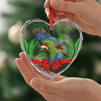 New Zealand Kea Bird Christmas Glass Ornament
