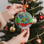 New Zealand Kea Bird Christmas Glass Ornament