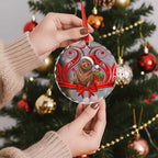 New Zealand Kekeno Seal Christmas Glass Ornament