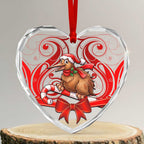New Zealand Kiwi Bird Christmas Glass Ornament