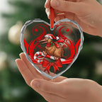 New Zealand Kiwi Bird Christmas Glass Ornament