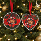 New Zealand Kiwi Bird Christmas Glass Ornament