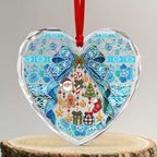 New Zealand Kowhai Ngutukaka Christmas Bow Glass Ornament Meri Kirihimete