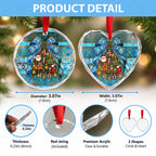 New Zealand Kowhai Ngutukaka Christmas Bow Glass Ornament Meri Kirihimete
