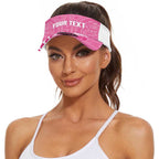 New Zealand Lawn Bowls Breast Cancer Personalised Sun Visor Cap Aotearoa Maori Silver Fern Pink Ribbon