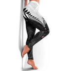 New Zealand Leggings Aotearoa Maori Kiwi Black Fern - Aussie Hoodie