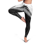 New Zealand Leggings Aotearoa Maori Kiwi Black Fern - Aussie Hoodie