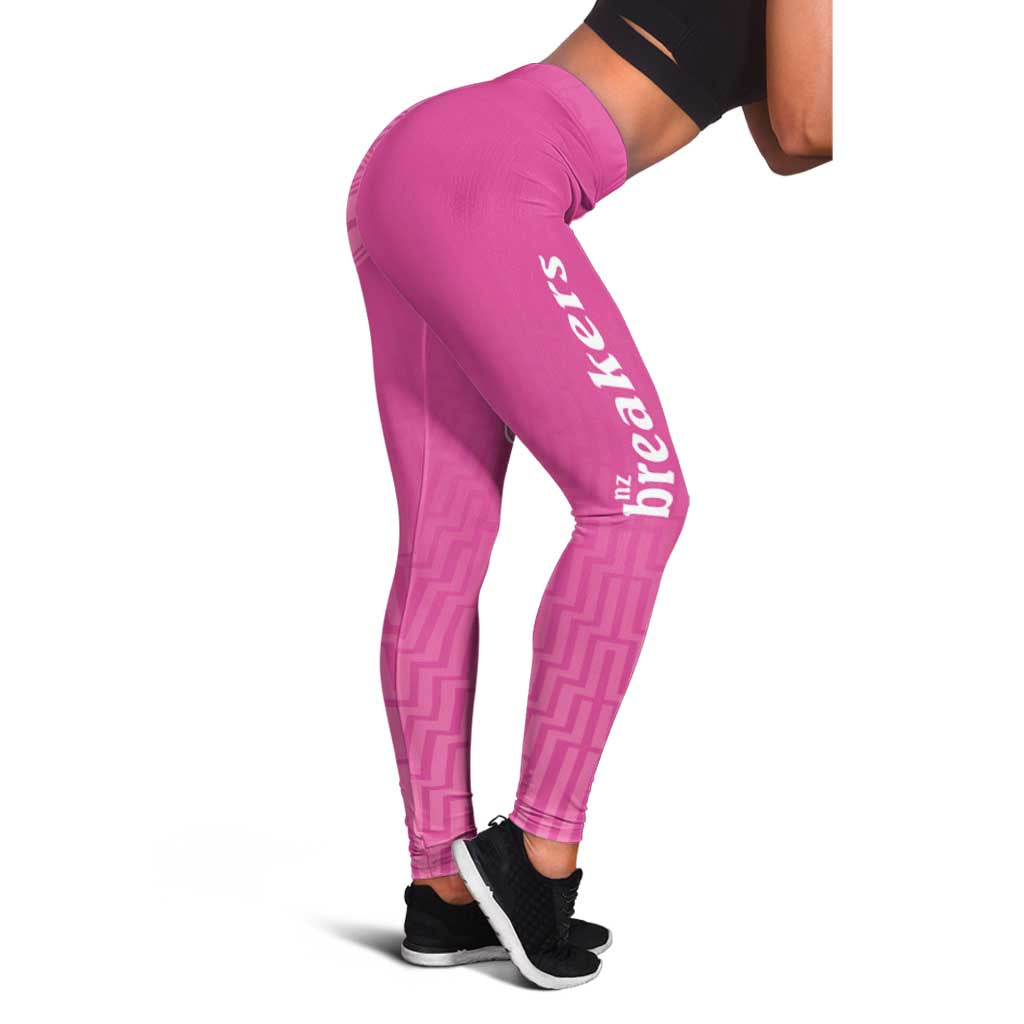 New Zealand Leggings Fire Basketball Maori Tribal Pink - Aussie Hoodie