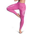 New Zealand Leggings Fire Basketball Maori Tribal Pink - Aussie Hoodie