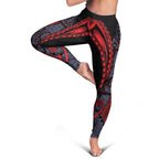 New Zealand Leggings Maori Kiwiana Pattern Tukutuku Motif