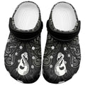 New Zealand Maori Clogs Shoes Poutama Manaia Black Paua Shell - Aussie Hoodie