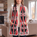 New Zealand Maori Kowhaiwhai Koru Pocket Scarf