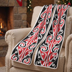 New Zealand Maori Kowhaiwhai Ngaru Pocket Scarf