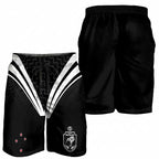 New Zealand Maori Rugby Shorts for Men Aotearoa Tribal Motif Retro Concept