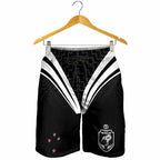 New Zealand Maori Rugby Shorts for Men Aotearoa Tribal Motif Retro Concept