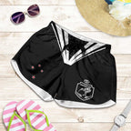 New Zealand Maori Rugby Shorts for Women Aotearoa Tribal Motif Retro Concept
