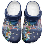 New Zealand Merry Christmas Clogs Shoes Maori Tribal Pattern with Xmas Tui Bird