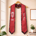 New Zealand Nurse RN 2026 Personalised Graduation Stole Red Maori Pattern Cultural Pride