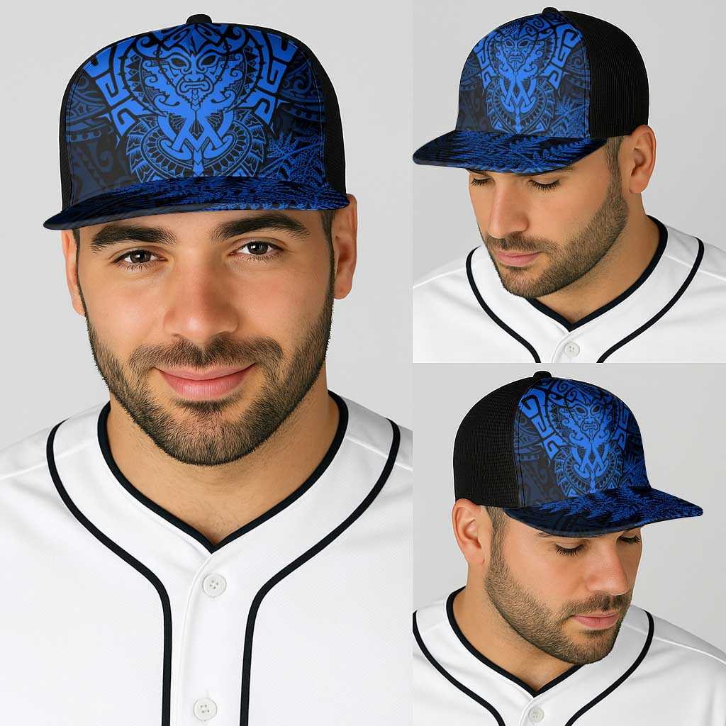 New Zealand Rugby All Blue Baseball Net Cap Silver Fern All Black Mix Ta Moko - Aussie Hoodie