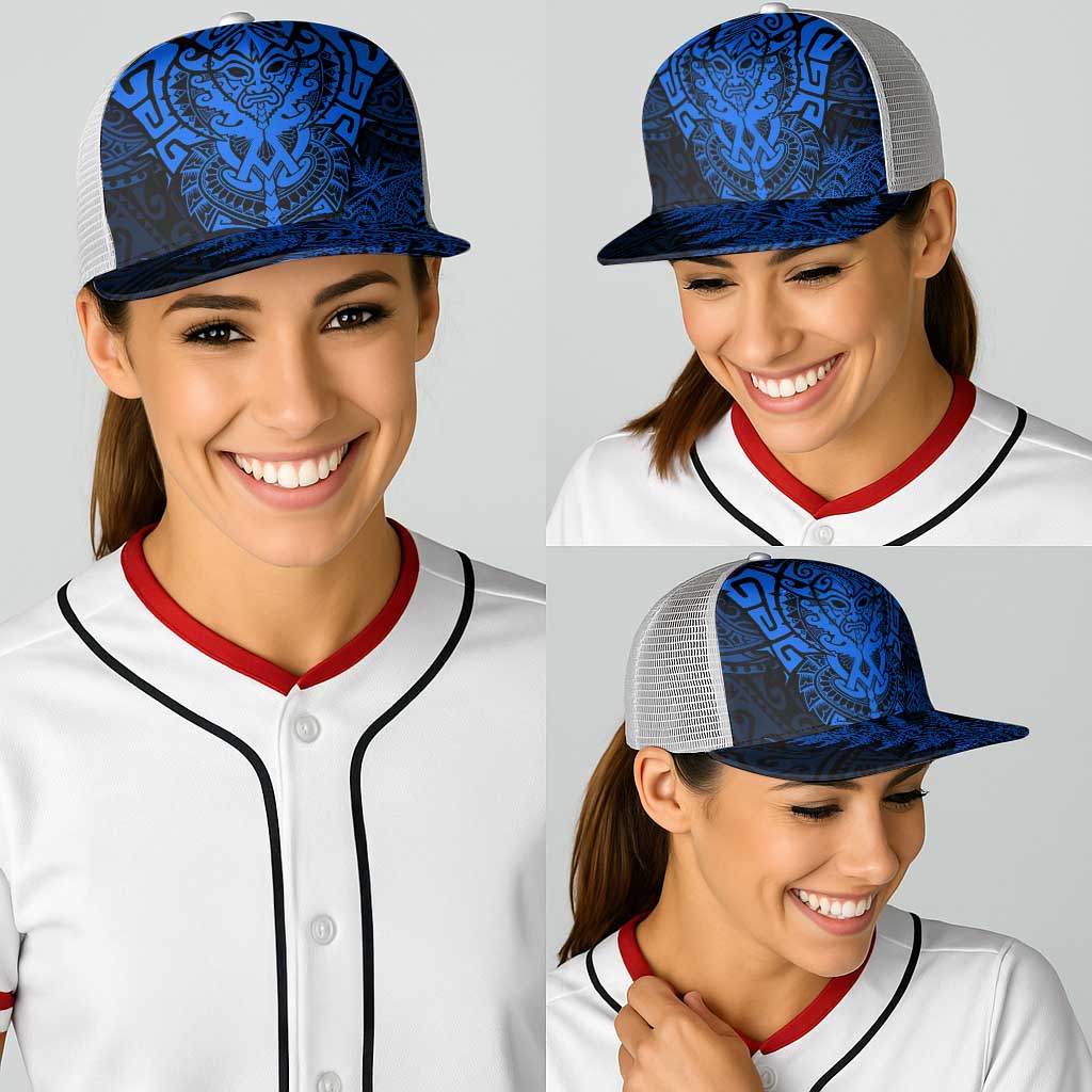New Zealand Rugby All Blue Baseball Net Cap Silver Fern All Black Mix Ta Moko - Aussie Hoodie