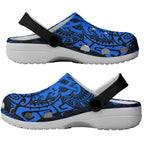 New Zealand Rugby All Blue Clogs Shoes Silver Fern All Black Mix Ta Moko