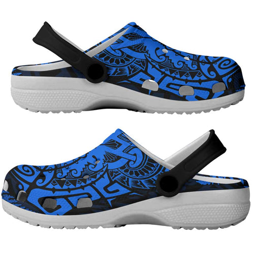 New Zealand Rugby All Blue Clogs Shoes Silver Fern All Black Mix Ta Moko
