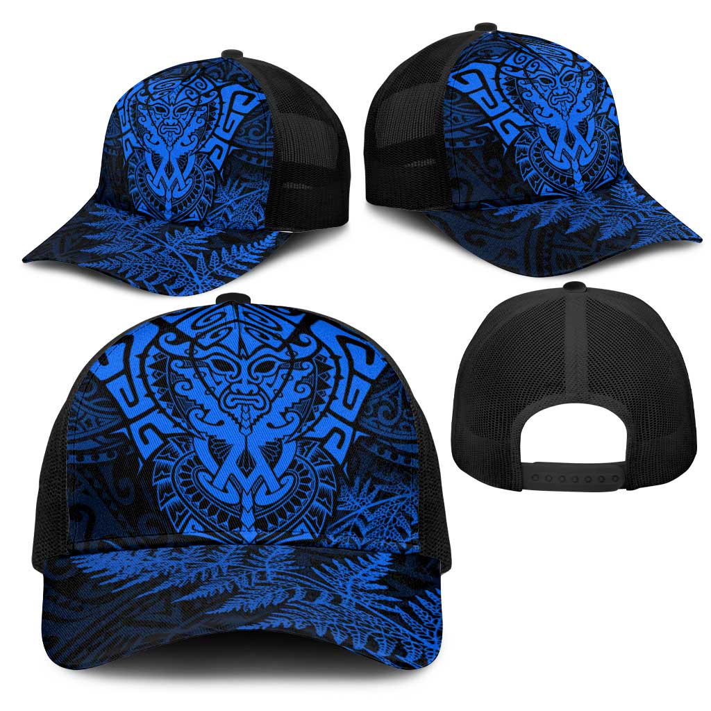 New Zealand Rugby All Blue Mesh Trucker Cap Silver Fern All Black Mix Ta Moko - Aussie Hoodie