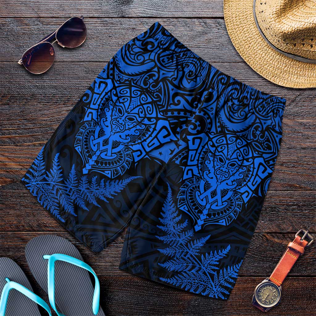 New Zealand Rugby All Blue Shorts for Men Silver Fern All Black Mix Ta Moko