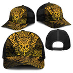 New Zealand Rugby All  Gold Baseball Net Cap Silver Fern All Black Mix Ta Moko - Aussie Hoodie