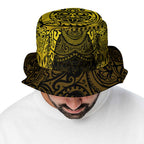 New Zealand Rugby All Gold Bucket Hat Silver Fern All Black Mix Ta Moko LT9